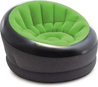 Sofá Portátil Moderno Convertible Plegable Inflable con Tapicería de Tela PVC Flocado Cómodo en Forma de Abanico para Uso en Interiores y Exteriores