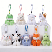 Porte-clés miniatures en peluche personnalisés : Lapin, Renard, Panda, Ours en peluche – Breloques souples pour sacs