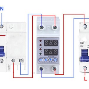 AVP-63 Voltage <b>Protector</b> 40A Adjustable <b>Over</b> Under Voltage Protection For Home Electrical Safety - Product Image 1