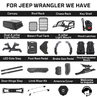 Turnkeen 4x4 Accessoires tout-terrain, Hardtop en alliage d'aluminium imperméable pour pick-up, toit rigide pour camionnette, auvent arrière pour Jeep Gladiator JT