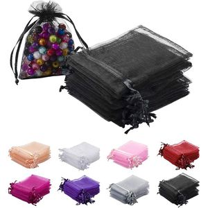 Bolsas de Regalo de Organza con Cordón, para Joyería, Bodas, Fiestas, Navidad, Envío Rápido - Product Image 1