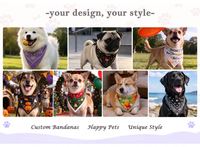 Bandana pour chien personnalisée en coton biologique pur, ultra doux, respirant, hypoallergénique, pour peaux sensibles, forme triangulaire