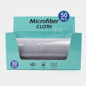 Microfiber <b>Cloth</b> 50 Pcs Grey Rectangle Cleaning <b>Cloth</b> For Car Wet Dry Use Super <b>Absorbent</b> Eco Friendly - Product Image 1