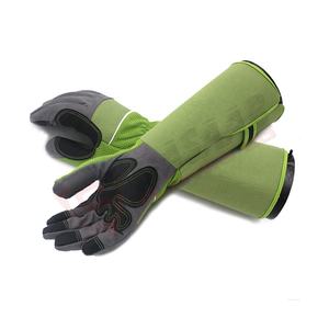 Gants respirants de jardinage à manches longues en cuir synthétique Gants de protection en cuir de vachette de travail Gants de jardin maillés - Product Image 1