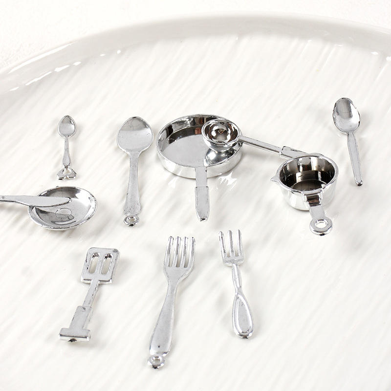 Tableware Mini Diy Miniature Food Play Tableware Model Simulation Mini Spoon Fork ...