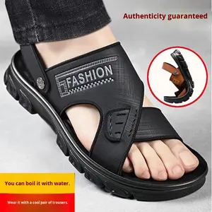 2025 여름 남자의 복고풍 멋진 샌들 통기성 캐주얼 스포츠 스타일 PVC 유행 새로운 성인 나들이 해변 게으른 슬리퍼 - Product Image 3