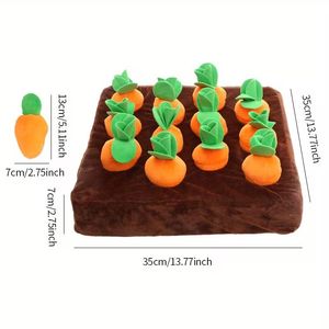 Jouet en peluche pour chien : Carotte à tirer avec couineur intégré, durable, pour la dentition, divertissant et anti-stress - Product Image 6