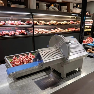FrozenMutton Roll Bacon Slicer Machine Commercial Ham Meat Slice Cutter Frozen Meat Slicer Cutting Machine - Product Image 1