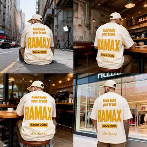 Camiseta de Diseño de Lujo para Hombre, Personalizada con Serigrafía, Talla Grande, 100% Algodón, Ecológica, con Estampados Gráficos, Venta al Por Mayor - Product Image 2