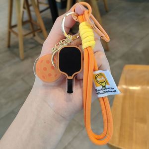 Popular Pickleball Paddles Keychain Eco-friendly Lightweight Polyester Multi-color Creative Sports <strong>Lovers</strong> Bags Wallets Car Key - Product Image 5