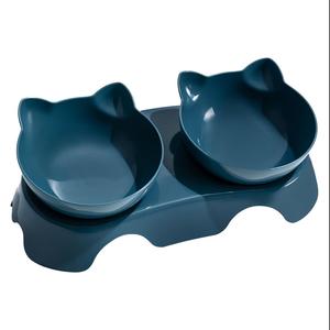 Double gamelle pour chat avec support antidérapant, ensemble de bols pour l'alimentation des animaux de compagnie - Product Image 5