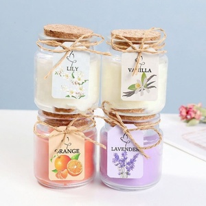 China Wholesale Bulk Canada Customised Unusual Clear Glass Candle Jars With Cork <b>Lids</b> - Product Image 3
