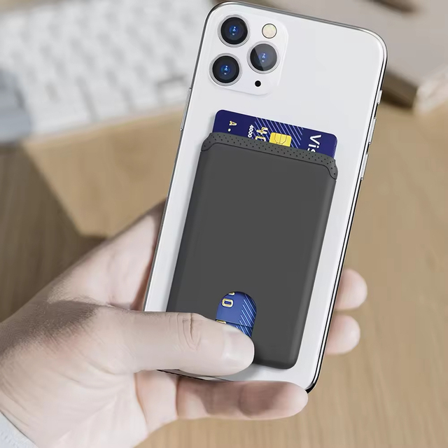 Cellphone Easy Push Upgrade Back Adhesive Pocket Sticker Silicone Card Holders to Stick on the Back of Mobile Phones
