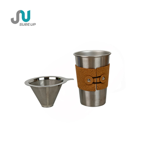Nouvelle conception, cafetière manuelle écologique en acier inoxydable, moulin à café de <span class=keywords><strong>camping</strong></span> avec outils portables - Product Image 6