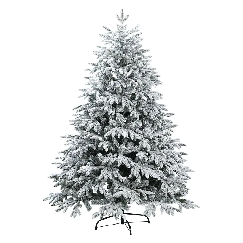 جديد عالية الجودة 7FT PE و PVC شجرة عيد الميلاد مع الثلج الاصطناعي داخلية وخارجية المنزل زينة شجرة أعياد الميلاد مخصص