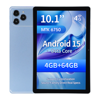 Tablette Android 14 personnalisée de 10,1 pouces, 64 Go, 1280*800, Octa Core, tablette Android commerciale de 10,1 pouces avec carte SIM