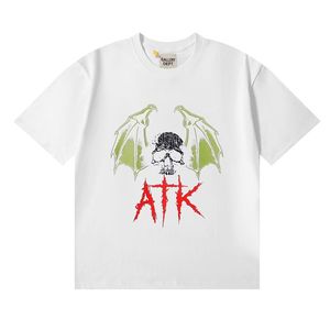 เสื้อยืดแขนสั้น GALLERY แฟชั่นอินเทรนด์พิมพ์ลายดาร์กไนท์คุณภาพสูงผ้าฝ้ายแท้ถักสองชั้นสำหรับผู้ชายและผู้หญิง - Product Image 4