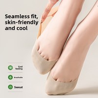Chaussettes invisibles pour femme, style fin d'été, en tricot, avec semelle en éponge amortissante, antidérapantes, pour bateau, avec soutien de la voûte plantaire, pour talons hauts