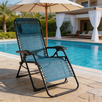 Chaise longue pliante d'extérieur portable de haute qualité, en tissu, réglable en hauteur, imperméable, séchage rapide, zéro gravité