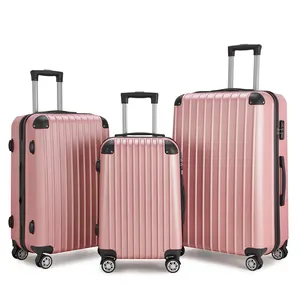 Cheap Wholesale Abs Travel Trolley Luggage Sets Carry On Suitcase Travel Trolley Bags 3 Pcs Suitcase Zipper Luggage