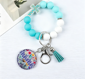Porte-clés perlé, Bracelet <span class=keywords><strong>à</strong></span> boules en strass, Pendentif <span class=keywords><strong>à</strong></span> pompon, Pendentif de <span class=keywords><strong>sac</strong></span> - Product Image 2