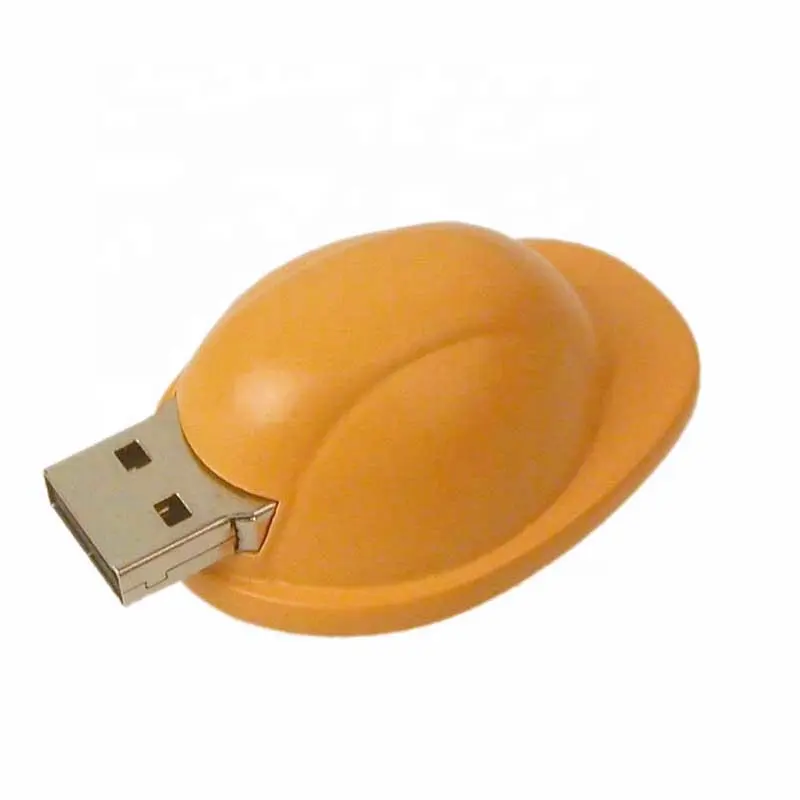 Customized PVC Miner Helmet USB Stick 32GB Safety Cap USB flash drive 16GB