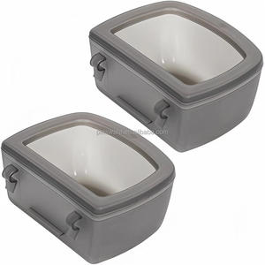 Crochet anti-déversement sur les bols d'eau en plastique pour animaux de compagnie caisse pour animaux de compagnie bols suspendus boisson bol d'eau facile à monter pour les cages en fil - Product Image 1