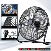 Ventilador Industrial de Alta Velocidad, Ventilador de Pedestal de Alta Potencia, Ventilador de Mesa Doméstico, Ventilador de Piso Inclinable Industrial, 220V, Eléctrico, de Aluminio