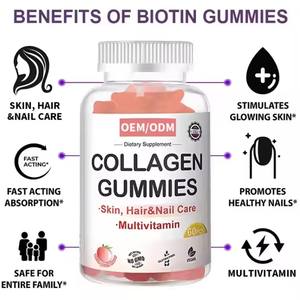 Suplemento para Cabello y Piel OEM, Los Mejores Suplementos para Blanquear la Piel, Gomitas de Biotina y Colágeno - Product Image 2