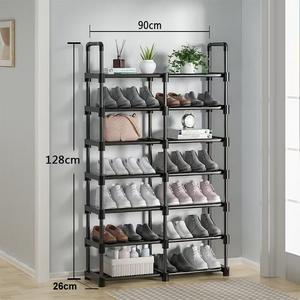 رف الأحذية رف تخزين وتجميع الأحذية رف الفولاذ المقاوم للصدأ رف الأحذية منظم التخزين لمداخل خزانة - Product Image 3