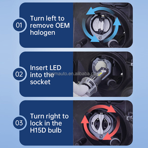 H15 dẫn ánh sáng sương mù bóng đèn 6000K Trắng HB4 dẫn bóng đèn cho xe thấp chùm ánh sáng 300% sáng hơn so với cổ phiếu đèn gói của <span class=keywords><strong>2</strong></span> - Product Image 6