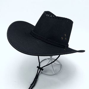 Custom Unisex Western Cowboy Hats for Children & Adults Polyester Material Floppy Brim <b>Sunscreen</b> Design Promotional Use - Product Image 3