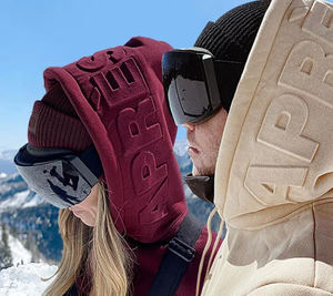 เสื้อฮู้ดไหมพรมผู้ชายแบบสั่งทำขายดีที่สุด รุ่นหรูหรา ทรงปกติ พิมพ์โลโก้ลายนูน ผ้าฝ้าย 100% คอปกแบบมีฮู้ด - Product Image 5