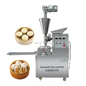 Full automatic Fried steamed buns machine steamed stuffed bun machine round bun making with vegetable for Canteen