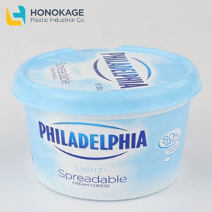 Venta al <span class=keywords><strong>por</strong></span> mayor eco amigable reciclable logotipo personalizado impreso IML de embalaje desechable de 250g <span class=keywords><strong>ronda</strong></span> pp de helado de plástico taza con tapa - Product Image 1