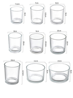 Bocaux à bougies en verre blanc translucide de 315 ml/10 oz (6 pièces/carton) - Couvercle hermétique en métal - Décoration de Noël pour la maison - Expédition en 3 jours EPE