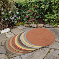 Set de table en PP tissé de style moderne Yichuan, écologique, design coloré peint à la main, polyester durable, diamètre 38 cm