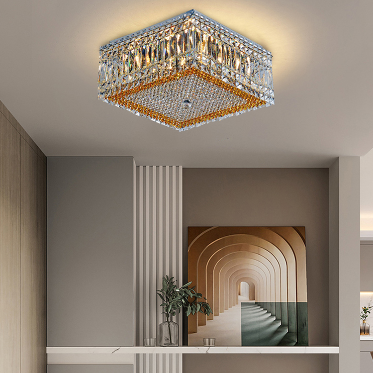 Прямая продажа с фабрики k9 Хрустальная гостиничная лобби Роскошная декоративная квадратная светодиодная люстра 3000k