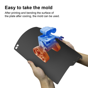 Accesorios para Impresora 3D, Placa de Construcción PEI de Doble Cara, Negra Lisa + Revestimiento Esmerilado, 257x257mm, Ideaformer 270g, Usada en Bambu Lab - Product Image 6