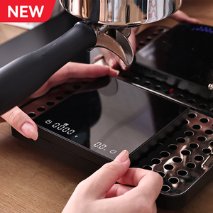 2025 Neues Design Typ-C-Lade kaffee waage mit gehärtetem Glas und Luftfahrt-Aluminium legierung materialien Kaffee waage mit Timer - Product Image 1