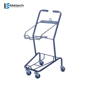 Franse Mesh Mand Winkelwagen 2-gelaagde Duurzame Stalen Metalen Kar Voor Gemakswinkel - Product Image 6