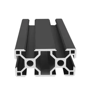 블랙 산화 유럽 표준 3060 산업용 알루미늄 프로파일 파이프 라인 프레임 프로파일 작업대 운반 장비 알루미늄