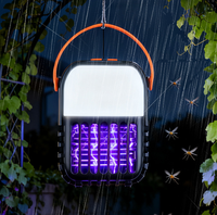 Lanterne de camping rechargeable, tue-moustiques, lumière LED portable pour l'extérieur, lampe de camping avec poignée pour tente, randonnée, pêche