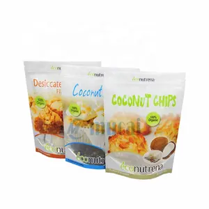 Sacs d'emballage debout à prix de gros Ingrédients spécifiques en poudre de farine de noix de coco desséchée