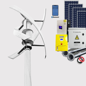 Générateur éolien vertical R&X 5kW/10kW avec pales en verre/basalte à aimant triphasé, sortie 380V pour usage domestique 5000W 10KW Vertical Wi - Product Image 1