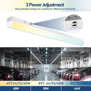 8Ft Integrated Tube <b>Light</b> AC 120V <b>Ceiling</b> Pendant /DLC Approved Linear <b>LED</b> Batten <b>Light</b> Hospital Industrial <b>Dimmable</b> 5-Year - Product Image 2