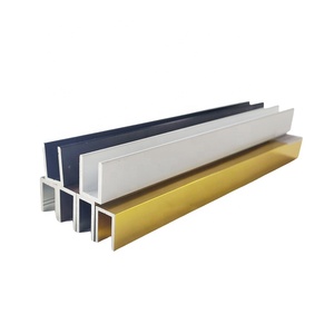 Support de verre <span class=keywords><strong>en</strong></span> forme de <span class=keywords><strong>U</strong></span> <span class=keywords><strong>en</strong></span> alliage d'<span class=keywords><strong>aluminium</strong></span> personnalisé pour cloisons de salle de bain, fabriqué à partir de profilés <span class=keywords><strong>en</strong></span> <span class=keywords><strong>aluminium</strong></span> anodisé argenté - Product Image 2