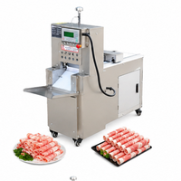 Machine à trancher la viande congelée avec moteur pour ventre de porc, bœuf, mouton, grand bacon, machine à trancher la viande congelée