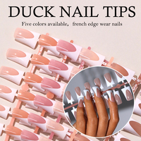 Pieds de canard coniques faits à la main forme ABS acrylique ongles artificiels à presser nouveau fournisseur d'ongles conception économique application des doigts