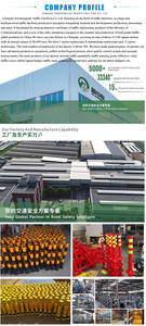 XZL PVC y acero T-Top Delineador de seguridad vial Base de goma negra suave altamente visible Poste de advertencia con base de plástico - Product Image 6